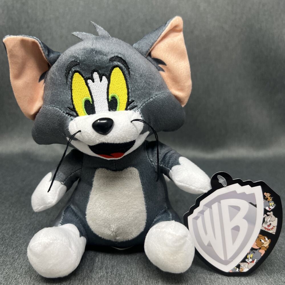 Tom and Jerry Tom Cat Plush 8 Inch Big Head Toy Factory Warner Bros NWT